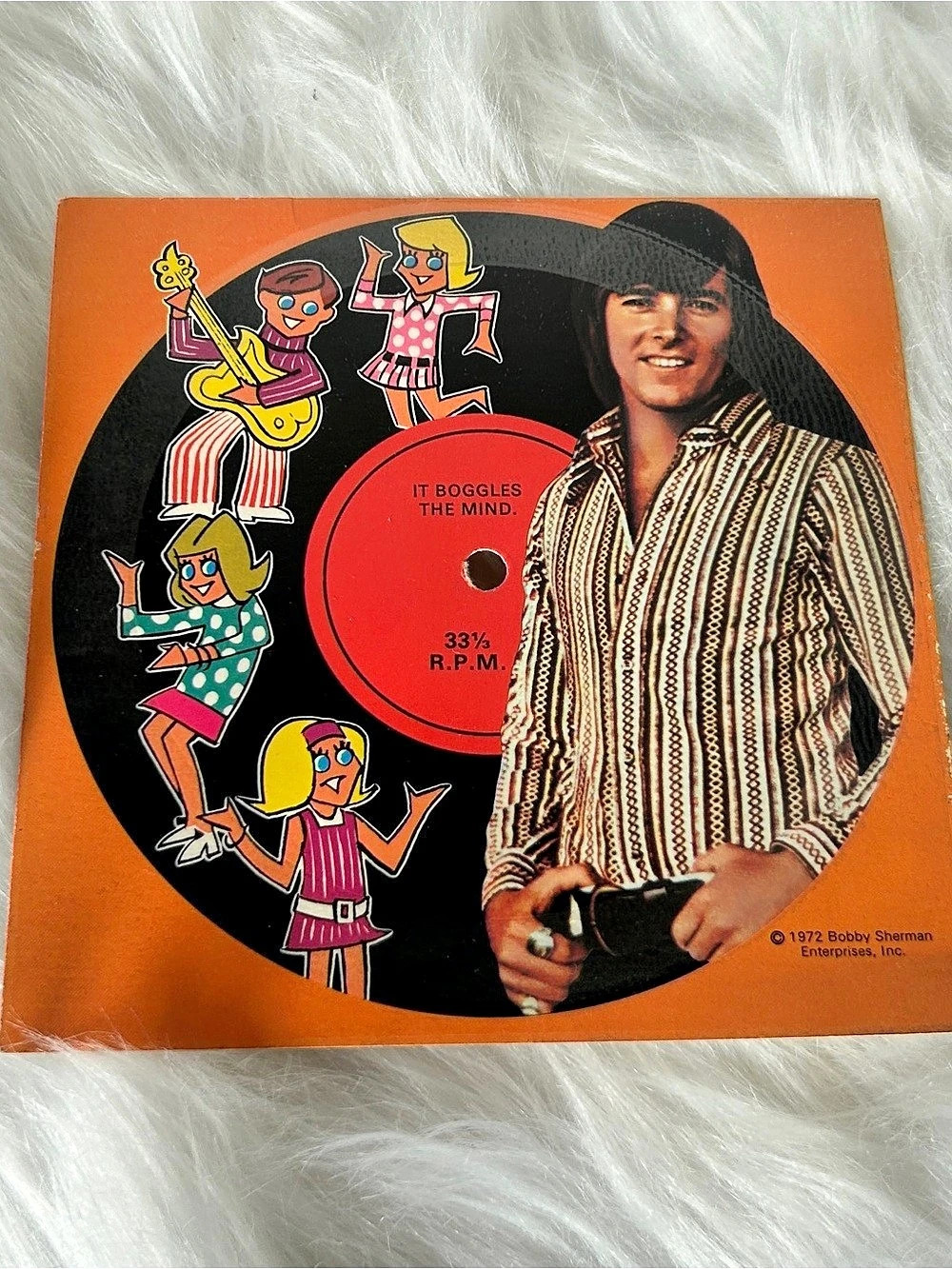 Post Cereal / Auravision Bobby Sherman - It Boggles The Mind Flexi-Disc Orange